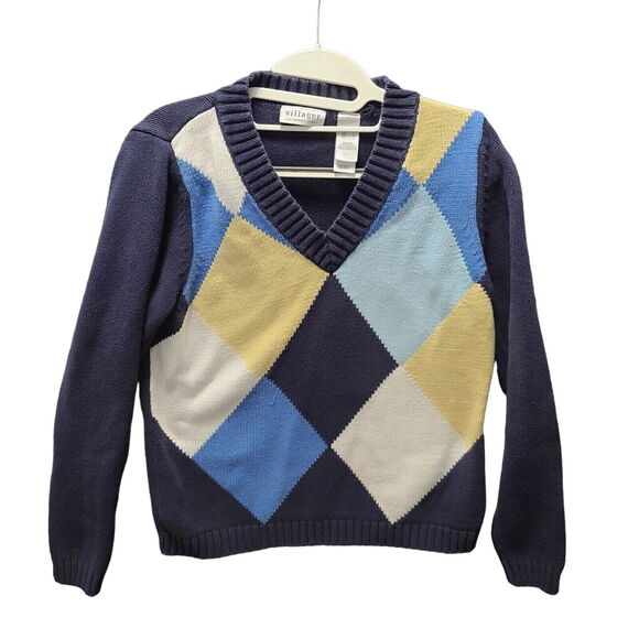 Villager By Liz Claiborne Womens Sweater Multi-Color Size Large 100% Cotton - Picture 1 of 16